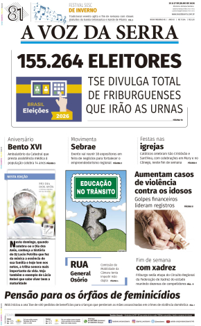 Edição de 25 a 27 de Julho de 2026 Edição de 25 a 27 de Julho de 2026